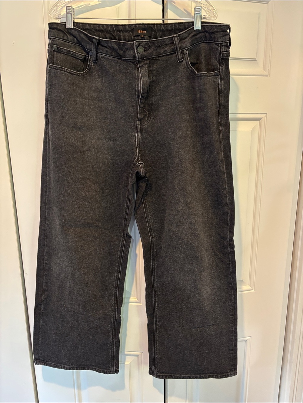 Quince Women's Charcoal Black Relaxed Jeans